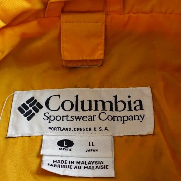 Columbia Sportswear Bugaboo Men's Large Yellow Full Zip Snap Pockets Outdoor - Picture 4 of 12